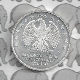 Duitsland 10 euromunt 2009 (42e) "600 Jaar Universiteit Leipzich" (zilver).