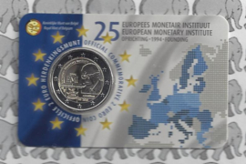 België 2 euromunt CC 2019 "25 Jaar Europees Monetair Instituut (EMI)" in coincard Nederlandse versie