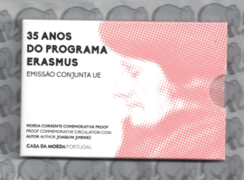 Portugal 2 euromunt CC 2022 () "35 jaar Erasmus programma" proof in blister