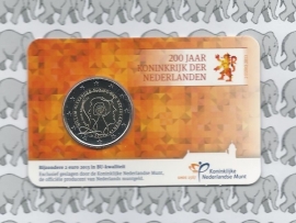 Nederland 2 euromunt CC 2013 (6e) "200 jaar Koninkrijk" in coincard