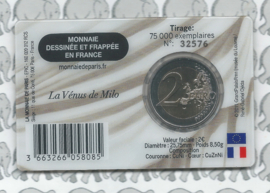 Frankrijk 2 euromunt CC 2025 (34e) "Museum des Louvre" in coincard "Venus De Milo"