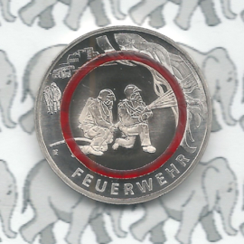 Duitsland 10 euromunt 2023 "Brandweer" (mint rode ring) (geen letter keuze)