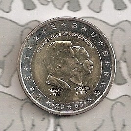 Luxemburg 2 euromunt CC 2005 (2e) "Henri & Adolphe"