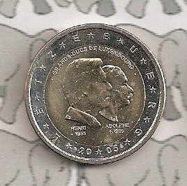 Luxemburg 2 eurocoin CC 2005 "Henri & Adolphe"