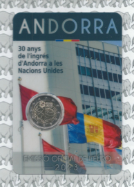 Andorra 2 euromunt CC 2023 (18e) "30 Jaar na toetreding tot de VN".