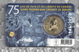 België 2,5 euromunt 2020 "75 jaar vrede en vrijheid in Europa" in coincard Nederlandse versie