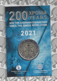 Griekenland 2 euromunt CC 2021 (23e) "200 Jaar Griekse Revolutie", in blister