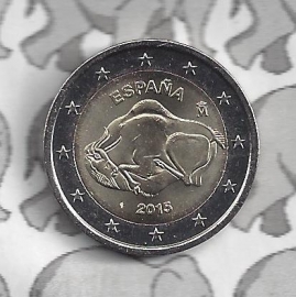 Spain 2 eurocoin CC 2015 "Grot van Altamira en de paleolithische grotkunst van Noord Spanje"