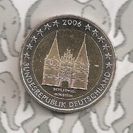 Duitsland 2 euromunt CC 2006 (1e)"Holstentor"