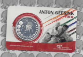 Nederland 5 euromunt 2021 (47e) "Anton Geesink vijfje" (in coincard)