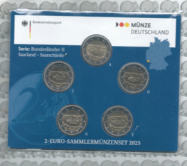 Duitsland 2 euromunt CC 2025 (32e) "Saarland (de Saarlus)" (5 letters) BU