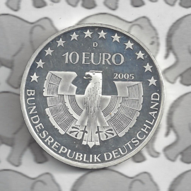 Duitsland 10 euromunt 2005 (19e) "Nationaalpark Beierse Woud" (zilver).