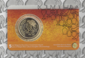 België 2,5 euromunt 2021 "5 jaar Belgische Biercultuur immaterieel erfgoed" in coincard Nederlandse versie
