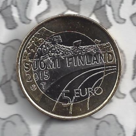 Finland 5 euromunt 2015 (42e) "Sport, Gymnastics"