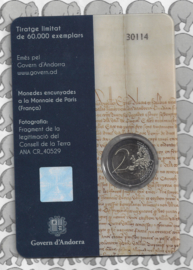 Andorra 2 euromunt CC 2019 (11e) "600 Jaar Aarderaad", in coincard
