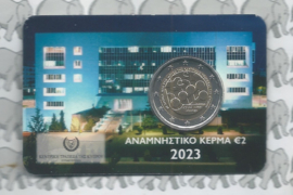 Cyprus 2 euromunt CC 2023 (7e) "60 Jaar Centrale Bank van Cyprus", in coincard