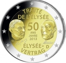 Germany 2 eurocoin CC 2013 "Elysee verdrag met Frankrijk"