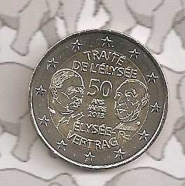 France 2 eurocoin CC 2013 "Elysee verdrag met Duitsland"