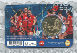 België 2,5 euromunt 2026 "WK hockey in België en Nederland" in coincard Franse versie