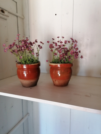 Set van 2 oud franse confitpotten
