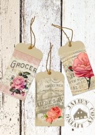 Label Roses (PDF ZELF PRINTEN)