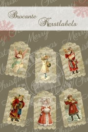 Brocante Kerstlabels (PDF zelf printen)