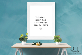 Poster Luister naar het fluisteren van je hart (PDF ZELF PRINTEN)