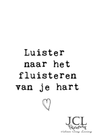 Poster Luister naar het fluisteren van je hart (PDF ZELF PRINTEN)