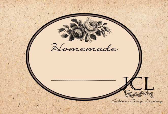 Brocante Rozen Homemade Etiket (PDF ZELF PRINTEN)