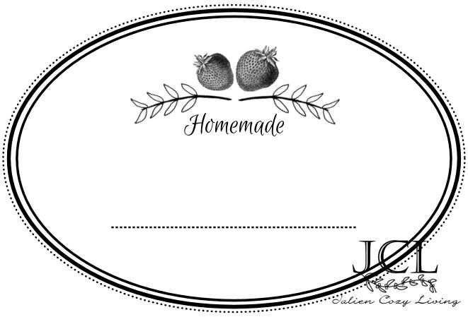 Homemade Aardbei Ovaal (PDF ZELF PRINTEN)