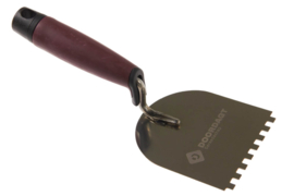 Doordagt platschopje getand RVS - 6x6mm tanding - softgrip