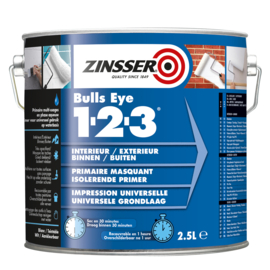 Zinsser Bulls Eye hechtprimer en isolator 1-2-3 1ltr