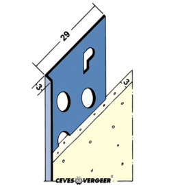 2136 - 3mm RVS stucstop 2,60mtr (25 lgt, 65mtr)