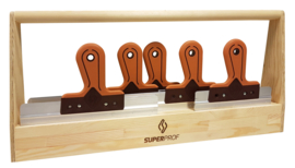 Spackmes-actieset (22 - 28,5 - 38 - 48 en 57cm incl. gereedschapsbak)