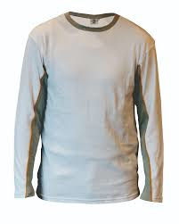 Be-Wear T-shirt lange mouw wit-grijs