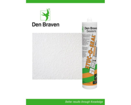 Den Braven Stuc-o-seal 310ml wit - Hoogwaardige watergedragen acrylaatkit met korrelstructuur