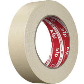 Kip 301 schilderstape crépe (beige) 24mm x 50 mtr (doos = 36 rol)