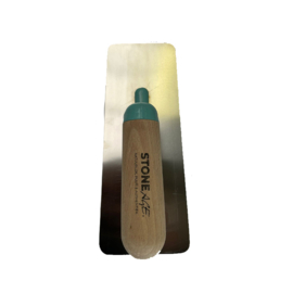 Basebeton flex-spaan trapezium - turquoise handvat - 110x240x0,3mm