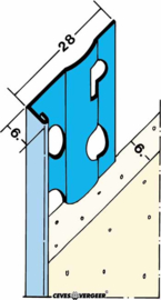 SG 1216 - 6mm stucstop verz.staal 2,60mtr (25 lgt, 65mtr)