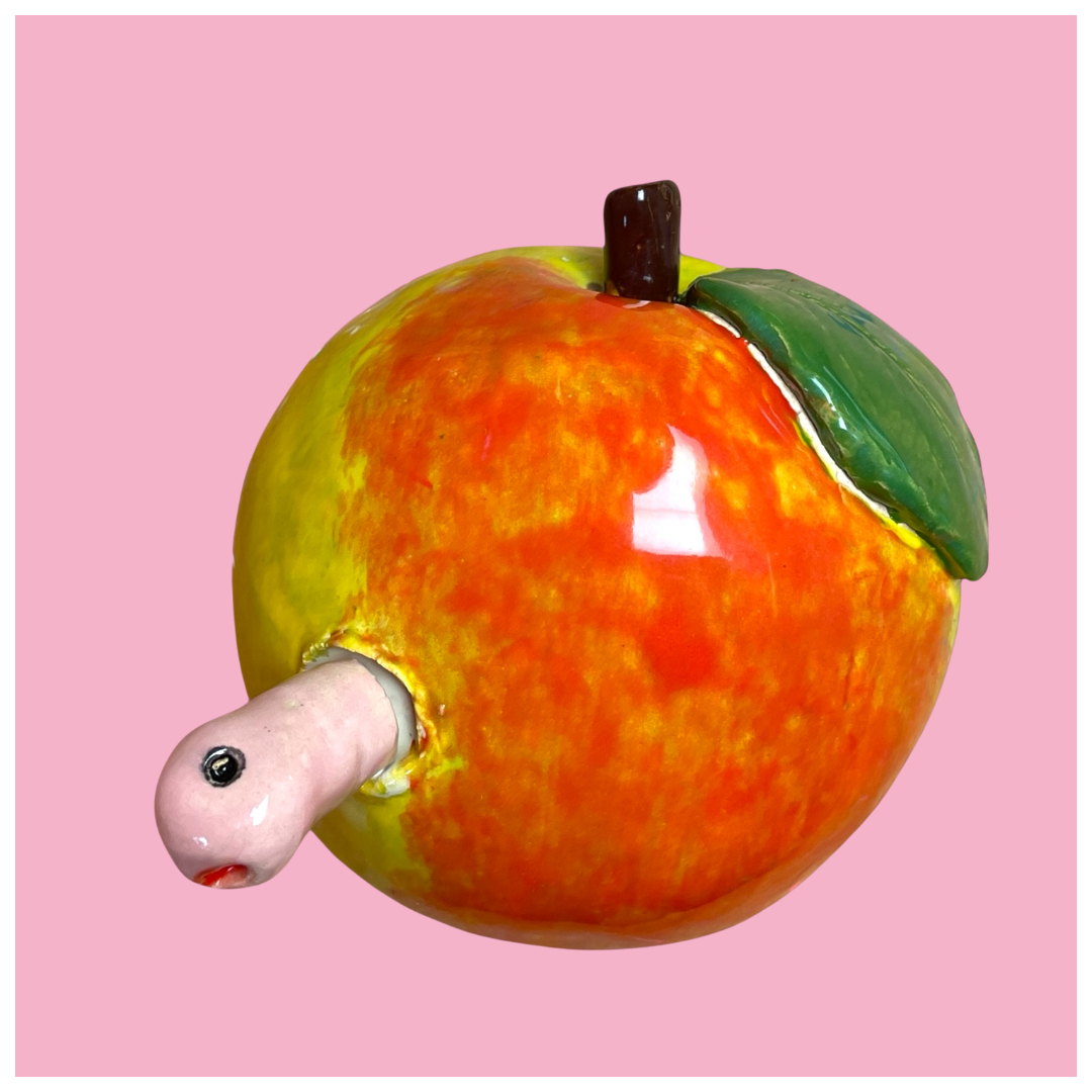 Elstar appel met worm