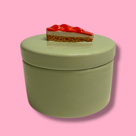 Lichtgroen doosje Monchou  van keramiek