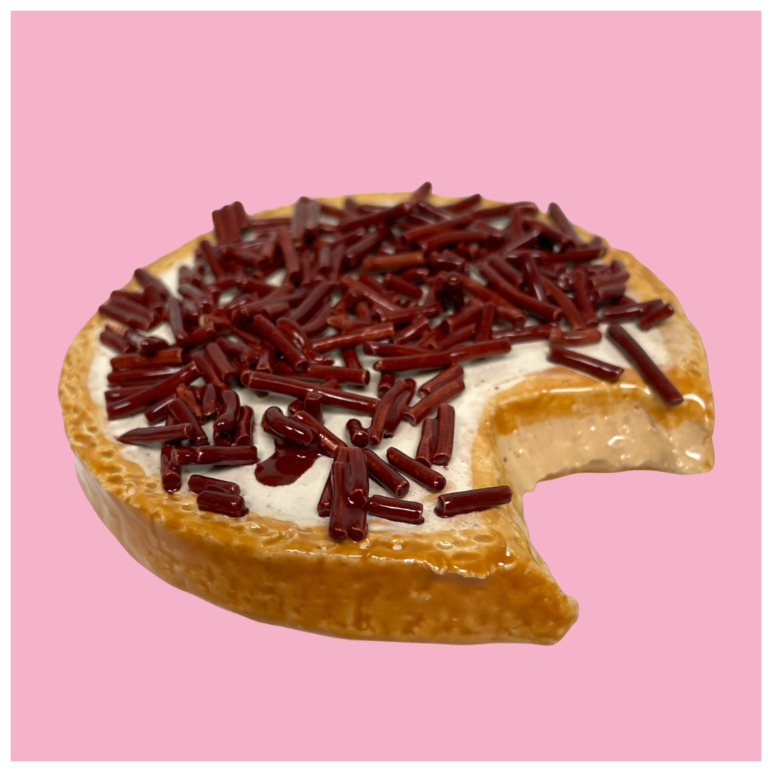 Beschuit met hagelslag van keramiek