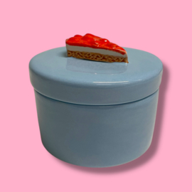 Blauw doosje Monchou  van keramiek