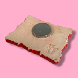Broche 'roodborstje' rood