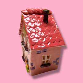 Wandlampje huisje roze 1