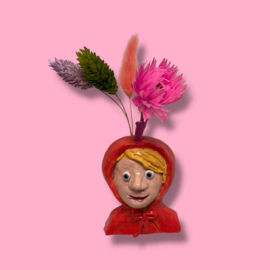 Wandvaasje Roodkapje groot van keramiek
