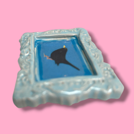 Broche 'merel' lichtblauw