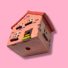 Wandlampje huisje roze 1
