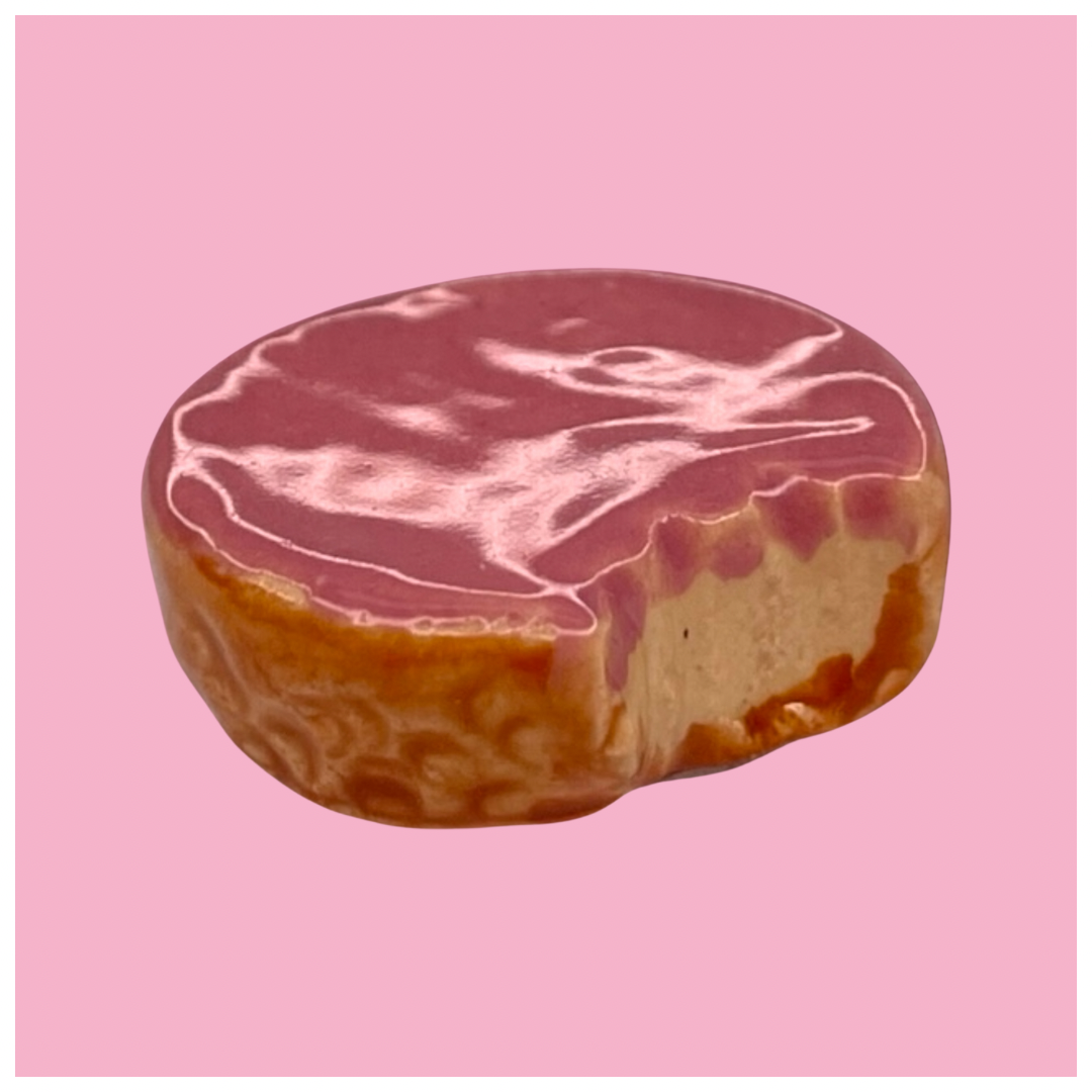 Broche roze koek