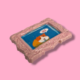Broche 'cavia hoi' roze